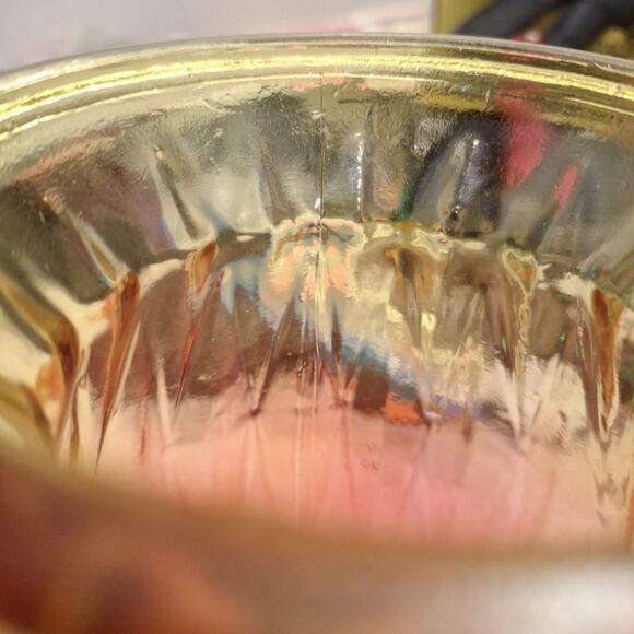 Antique 8" Tall 4" Wide AMBERINA Molded GLASS VASE - Picture 2 of 5